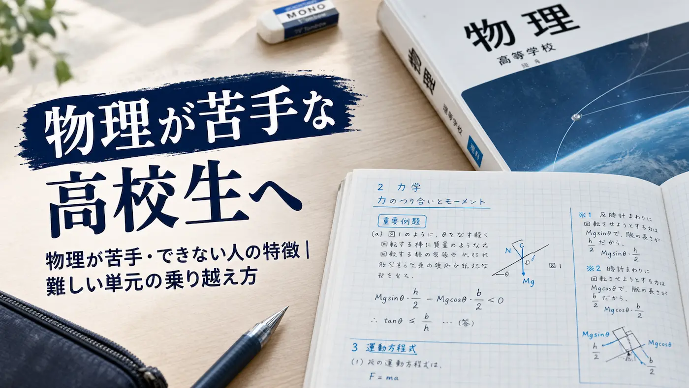 物理が苦手な高校生に向けた記事です。